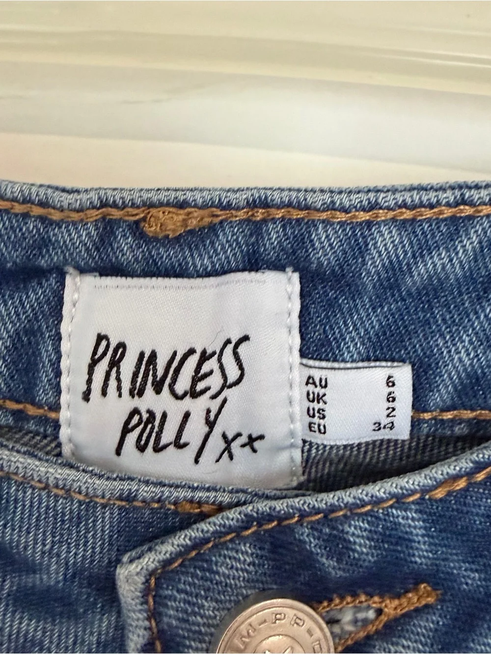 Princess Polly Ramos Low Rise Wide Leg Jeans Mid Blue Wash